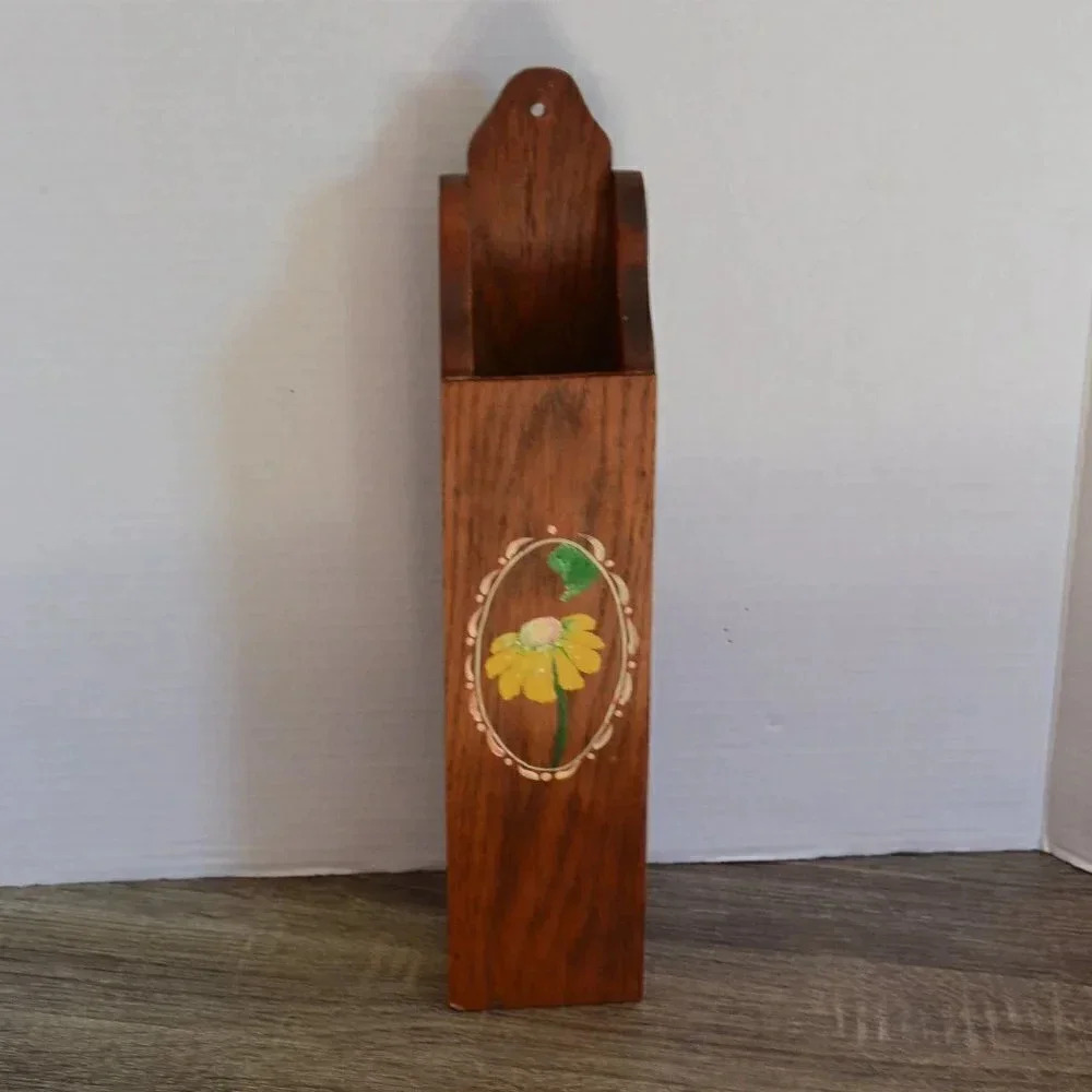 Hand Painted Wall Mount Matchstick Holder